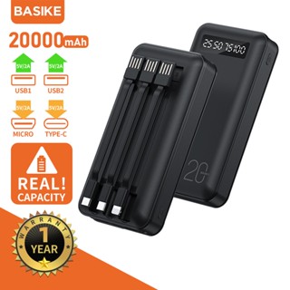 BASIKE แบตสำรอง 30000 mAh 20000 mAh Powerbank ของแทั พาวเวอร์แบงค์ มาพร้อม สายชาร์จ เพาเวอร์แบงค์ พาเวอร์แบงค์ PT301