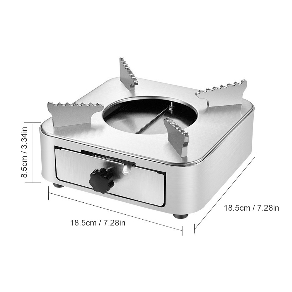 เตาแอลกอฮอล์แบบลิ้นชัก Spirit Stove Pot สำหรับตั้งแคมป์เดินป่ากลางแจ้งในครัวเรือน - รูปที่ 6