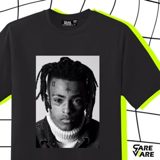 เสื้อครอปสายฝอ เสื้อเบลาส์ Xxxtentacion สีดําและสีขาว Unisex ระเหิด / เสื้อกราฟิก *nU เสื้อวันพีช