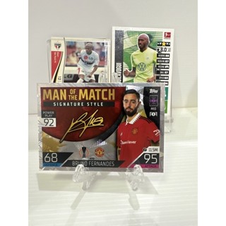 การ์ด 2022-23 Topps Match Attax UEFA League Soccer Cards Man of The Match Signature Style