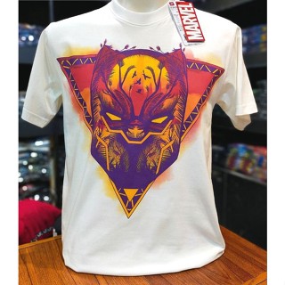 เสื้อMarvel ลิขสิทธิ์แท้ ลายblack panther สีขาว(MVX-313)