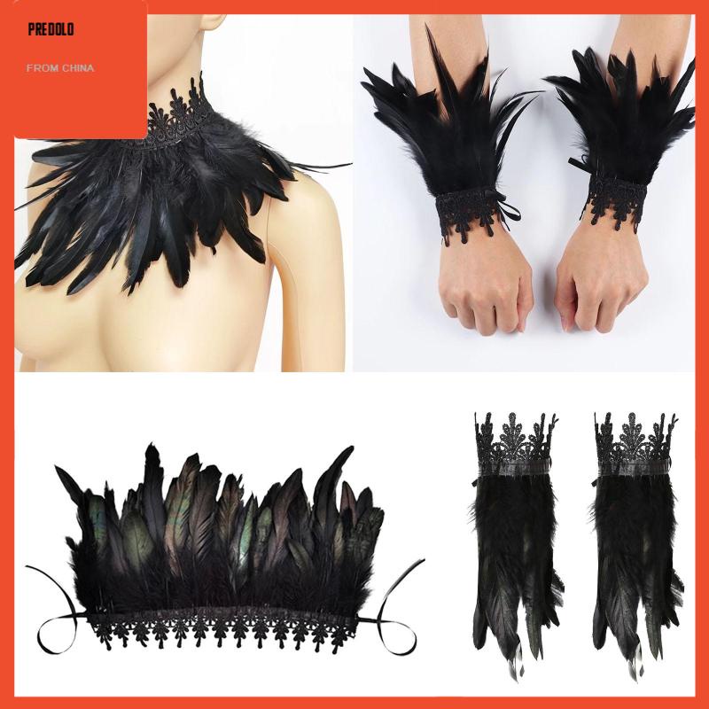 78 บาท [Predolo] ผ้าคลุมไหล่ โชคเกอร์ ขนนกเทียม สไตล์โกธิค สําหรับงานปาร์ตี้ Fashion Accessories