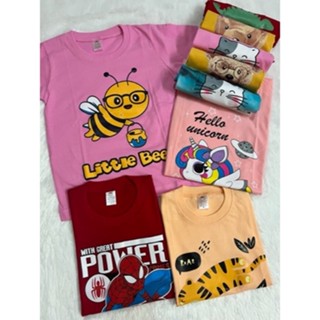 🔴#พร้อมส่ง เสื้อยืดเด็กคอกลม ผ้านุ่ม ลายน่ารัก สกรีนลายแน่นๆ ผ้า cotton