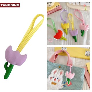 【COD Tangding】พวงกุญแจ จี้ดอกทิวลิปน่ารัก สีแคนดี้ สําหรับแขวนกระเป๋าสะพายไหล่