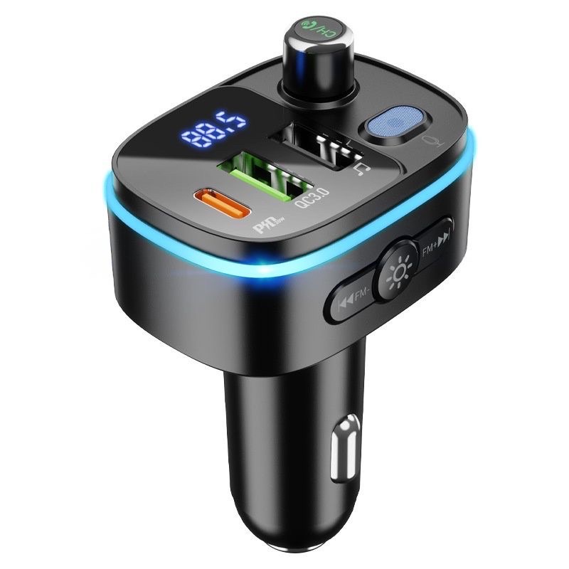 Hoco E62 Bluetooth5.0 Car Kit FM Transmitter PD20W + QC 3.0 display LED 89