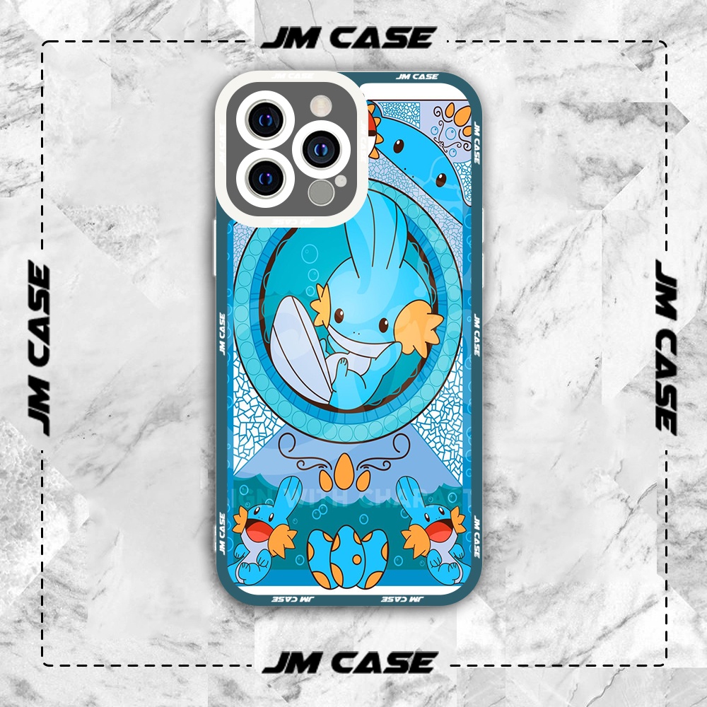 SAMSUNG OPPO XIAOMI JMCase Mizugorou Mudkip อะนิเมะมังงะ Pokemon Square Edge เคส iphone