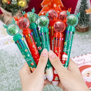 ปากกาหลากสี ลายน่ารัก 10 สีในแท่งเดียว สำหรับนักเรียน นักวาดภาพ