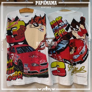 [ NASCAR ] ON THE LOOSE!! TAZ Tasmanian Devils OVP เสื้อการ์ตูน เสื้อรถ เสื้อแนสคาร์ เสื้อวินเทจ papamama vintage shirt