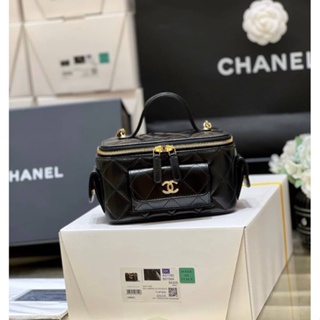พร้อมส่งNew Chanel  Vanity With Chain(Ori)VIP  หนังอิตาลีนำเข้างานเทียบแท้