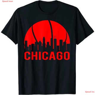 Speed man Chicago Basketball B-Ball City Illinois State Gifts T-Shirt ชิคาโก บูลส์ Chicago Bullsเสื้อยืด เสื้อยืดสไตล์เก