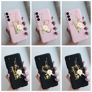 เคสโทรศัพท์ซิลิโคน TPU แบบนิ่ม ลายดอกไม้ และตัวอักษร สําหรับ Samsung Galaxy A13 5G A04S A04S A 04S SM-A047F