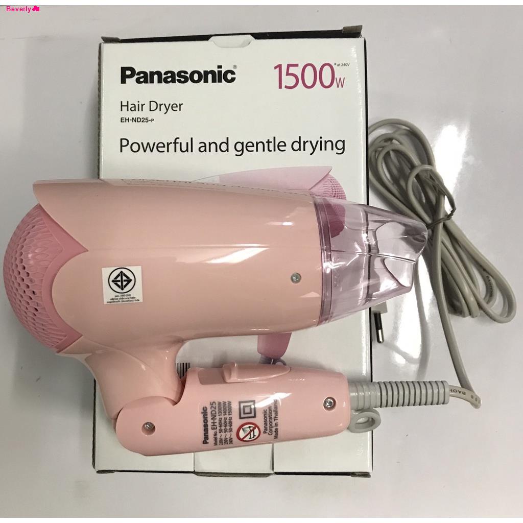 จัดส่งทันทีPanasonic ไดร์เป่าผม ไดร์ผม รุ่น EH - ND25 กำลังไฟ 1500 วัตต์ Portable Hair Dryer ปรับได้ 3 ระดับ สีชมพู พับไ