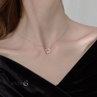 GLAMOR✨สร้อยคอเพชร Lucky U สร้อยคอเงินแท้ สร้อยคอแฟชั่น ของข…