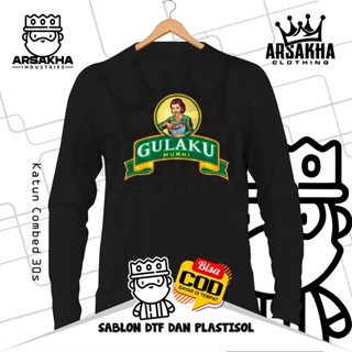 เสื้อยืดแขนยาว ผ้าฝ้าย ลาย Gulaku Combed 30S - Arsakha แฟชั่นสําหรับสตรี