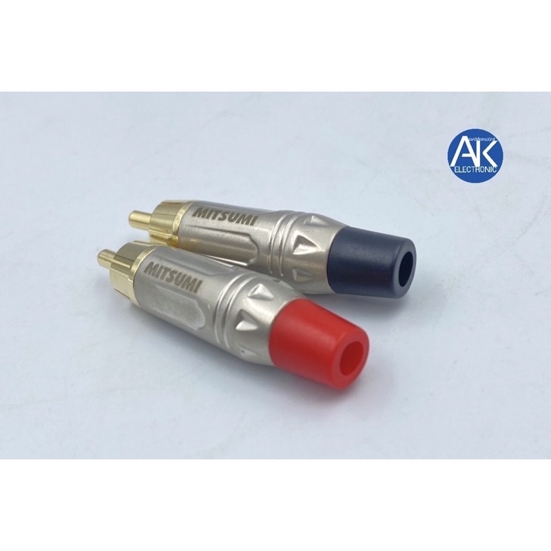 1คู่ MITSUMI EXTRA 911R42EX RCA ขั้วทอง สีดำ สีแดง ปลั๊ก RCA ตัวผู้ ขั้วทอง RCA MITSUMI EXTRA