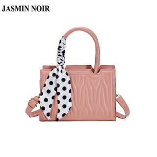 Jasmin NOIR กระเป๋าถือ กระเป๋าสะพายไหล่ ทรงโท้ท พิมพ์ลายดอกไม้ แฟชั่นสําหรับสตรี