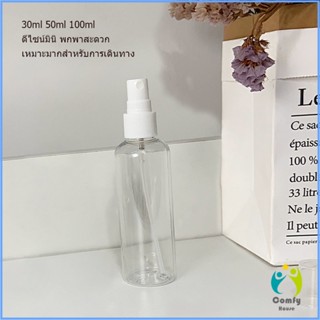 Comfy ขวดสเปรย์ สีใส ขวดใส่สเปรย์พกพา ขวดสเปรย์น้ำหอม มี ขนาด 30 50 100 มล Transparent spray bottle