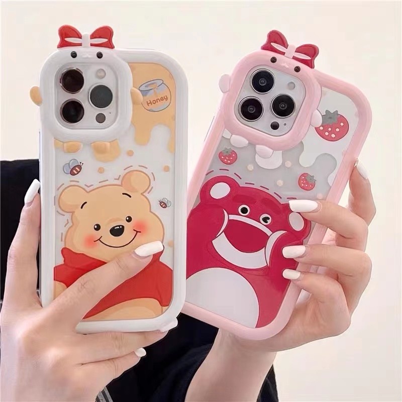 พร้อมส่ง เคสกล้องลูกเจี๊ยบรูปหมี สําหรับรุ่น 7p/i8p.11.12/12pro.12pro max.13/14.13pro.13pro max.14max.14pro max#3004