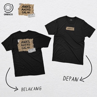 Orbsco Kata เสื้อยืดลําลอง แขนสั้น พิมพ์ลาย Beware Of Fierce Anj*ng/Kata Kata