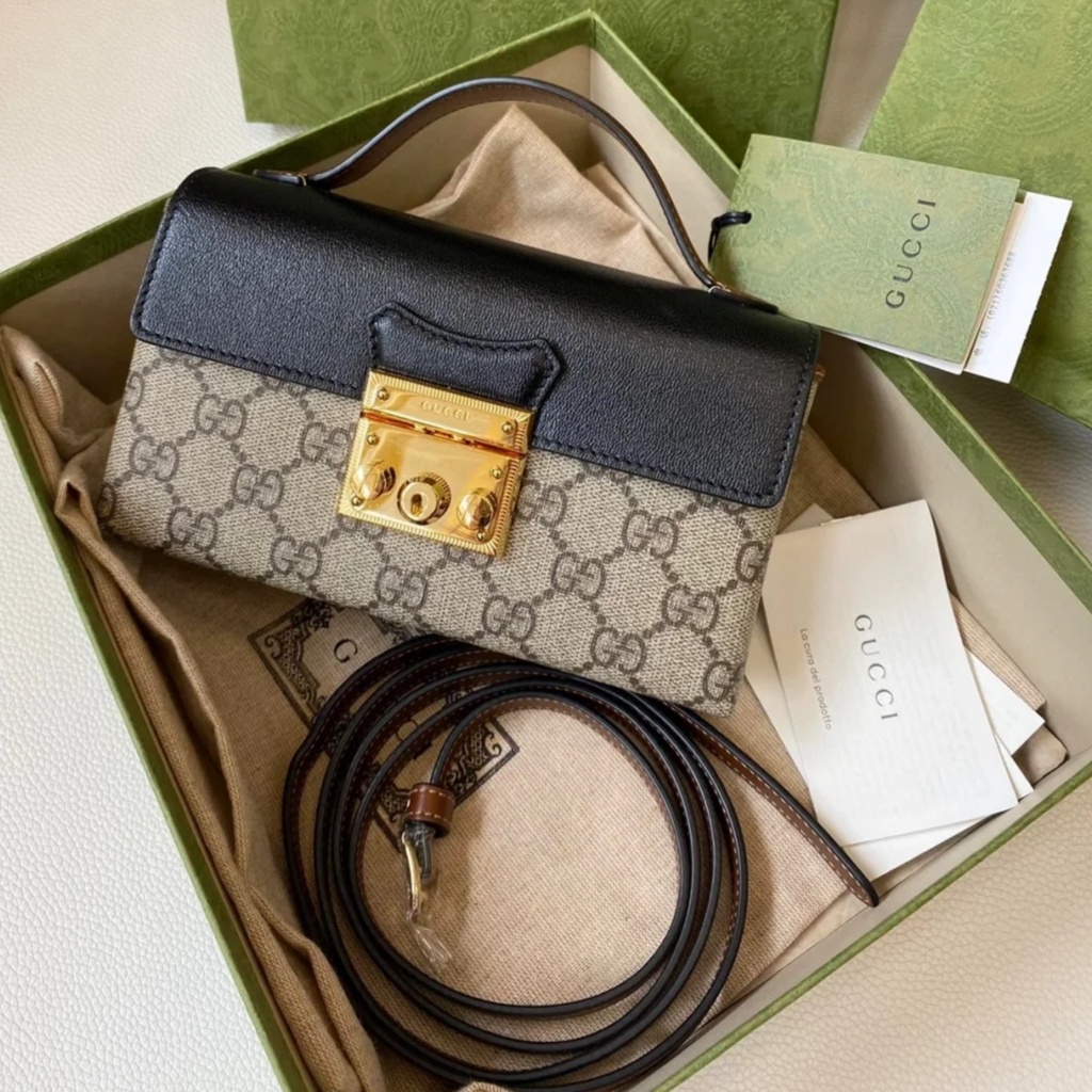 Gucci Padlock Mini กุชชี่แท้ กระเป๋า กุญแจชุดมินิกระเป๋าถือกระเป๋าสะพาย