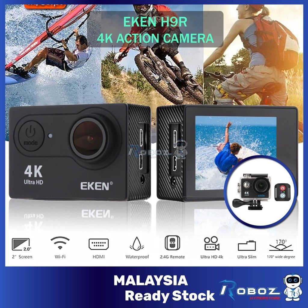 EKEN H9R / GOODPA G99DR กล้องแอ็คชั่นกันน้ํา Ultra HD 4K หน้าจอคู่