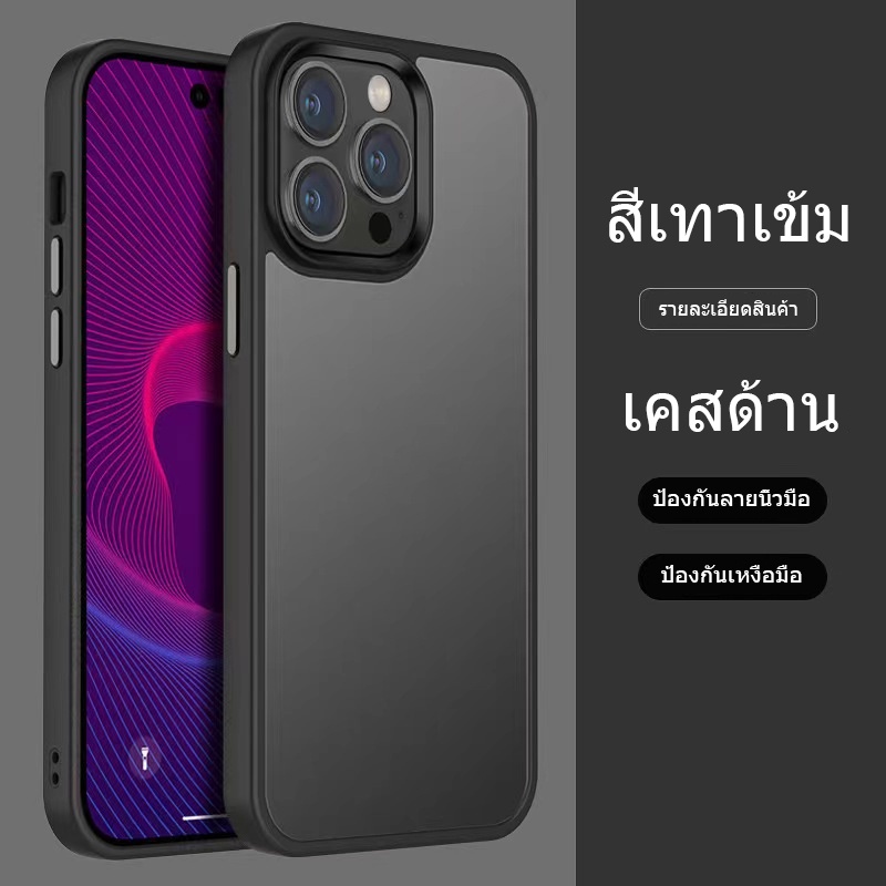[พร้อมส่ง] ปุ่มโลหะออกไซด เคสไอโฟน 12/ 13/14pro  promax 14plus 13/14mini เคสโทรศัพท์แบบด้าน