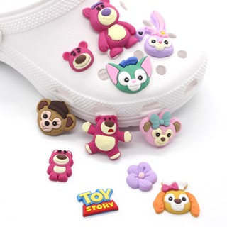 การ์ตูน Toy Story Jibbits สําหรับ Crocs Stella Lou Flower Jibitz Charm Strawberry Bear Jibits Crocks สําหรับผู้ชาย อุปกรณ์เสริมรองเท้า จี้รองเท้า หมุดตกแต่ง