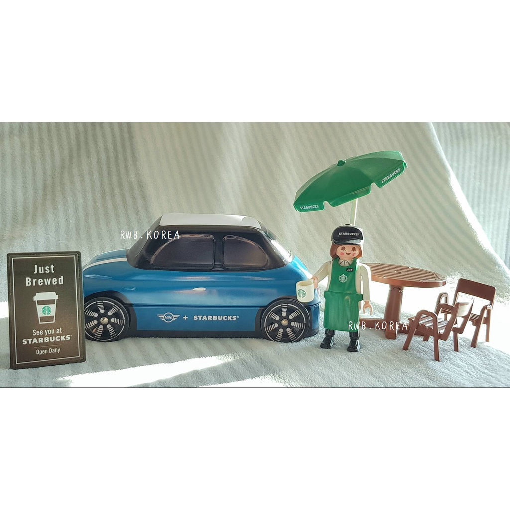 🎀【SALE!!! พร้อมส่ง】 2021 แก้วสตาร์บัคส์เกาหลี Starbucks Korea Playmobil/ MINI Lime/ Blue Tin Case Mini Cooper Collection