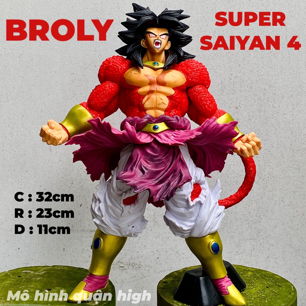 Broly Saiyan สูง 32 ซม. - สีแดงสดใสที่สวยงาม Broly Super saiyan 4 รุ่น - รูปดราก้อนบอล - Broly goku 