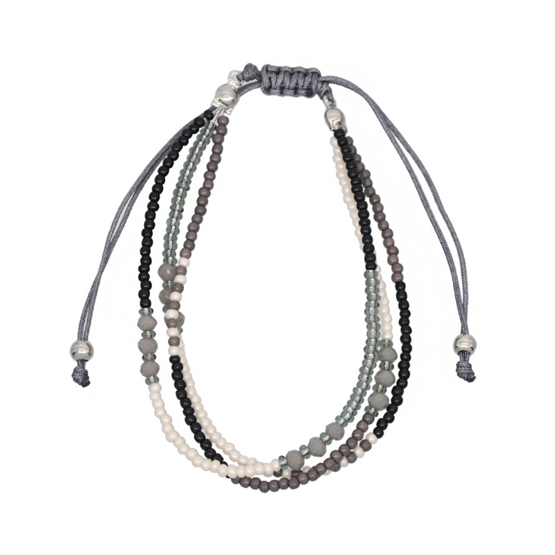 ครา สร้อยข้อมือลูกปัดคริสตัลหลากสีสร้อยข้อมือเชือกถักโบฮีเมียนสําหรับเด็กผู้หญิง