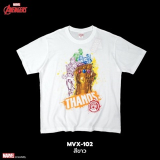 Power7Shop เสื้อยืดการ์ตูน มาร์เวล THANOS ลิขสิทธ์แท้ MARVEL COMICS T-SHIRTS (MVX-102)