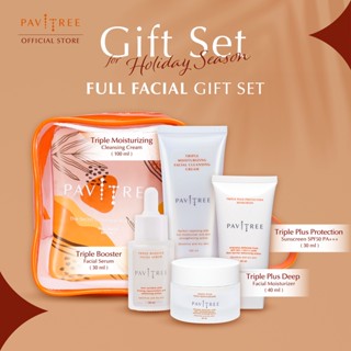 PAVITREE Full Facial Gift Set ทำความสะอาด ดูแลผิวหน้าอย่างอ่อนโยน กักเก็บความชุ่มชื้น พร้อมปกป้องผิวหน้าในเซทเดียว