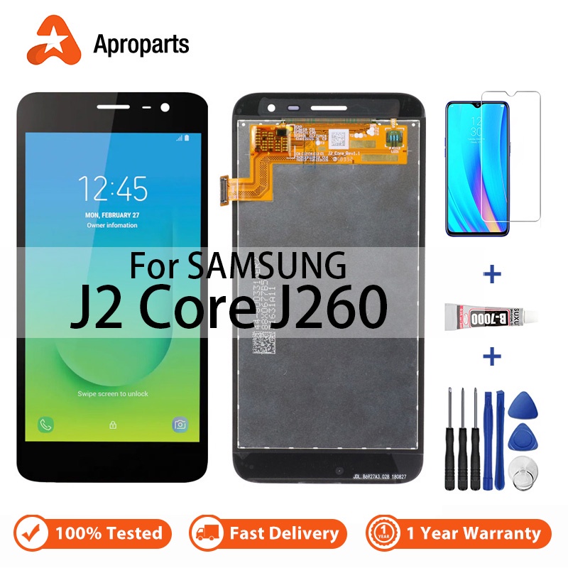 LCD สําหรับ Samsung J2 Core J260 จอแสดงผลชุดหน้าจอสัมผัส SM-J260G J260F J260FN J260F/DS เปลี่ยน