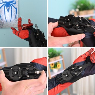 Spider-Man SPINNING Launcher Spider Silk SPINNING ถุงมือเด็ก Marvel อุปกรณ์ต่อพ่วงสีดำเทคโนโลยีของเล่น Injector