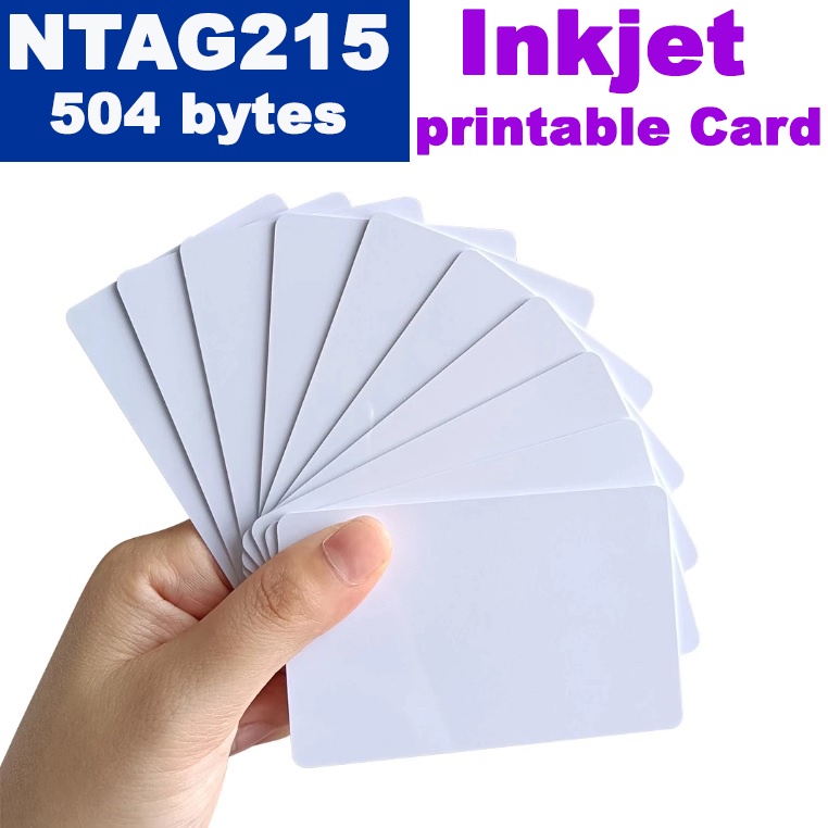NTAG 215 NFC Card Tag  inkjet printable Card for Espon printer, Canon printer card NFC215 ( 504 byte