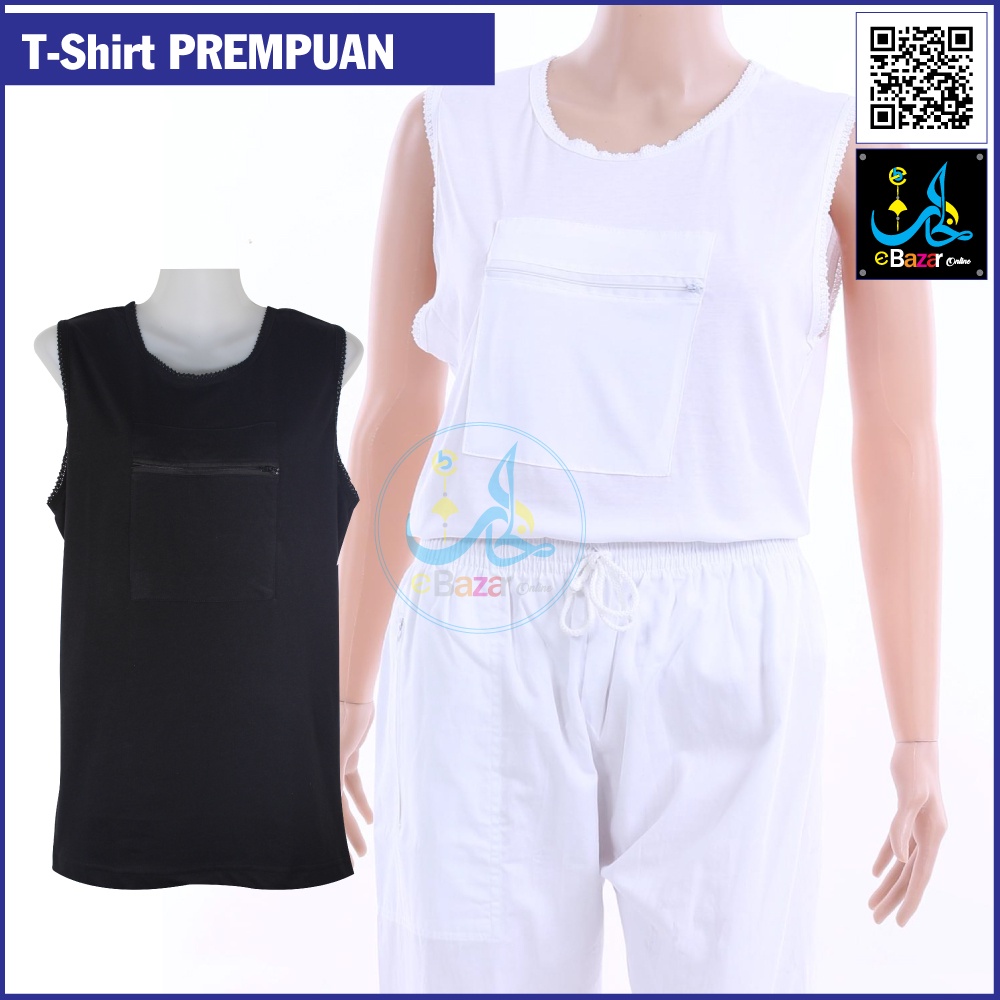 T-Shier Haji Prempuan Bek Poket Zip Umarh Dan Haji Tshirt Haji Women [S-3xl]