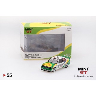 Mini Gt BMW M3 (E30) #6 Watsons Team Schnitzer 1991 Guia Race of Macau / Winner No.55 [HONG KONG EXCLUSIVE] รถของเล่น