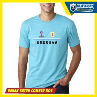 [COD]เสื้อยืด ผ้าฝ้าย พิมพ์ลาย URUGUAY Ball WORLD Cup FIFA WORLD QATAR 30S 2022S-5XL