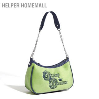 BHelper Homemall กระเป๋าถือ กระเป๋าสะพายไหล่ ปักลาย สีเขียว สไตล์วินเทจ สําหรับผู้หญิง