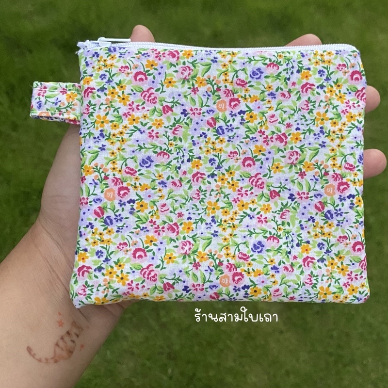 กระเป๋าใส่เหรียญ ลายดอกไม้ ✿ 𝑓𝑙𝑜𝑤𝑒𝑟 𝑚𝑖𝑛𝑖𝑏𝑎𝑔 ใส่บัตร