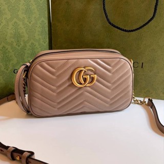 🔥ผ่อนได้🔥Gucci GG Marmont Small Matelasse Size 24 cm งาน Original อุปกรณ์ : Full Box Set [ กระเป๋าสะพายข้าง ]