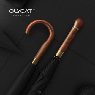 OLYCAT New Wooden Long Umbrella Men Business Vintage Big Golf Umbrellas Wind Resistant Simple Outdoor Travel Umbrella Ra