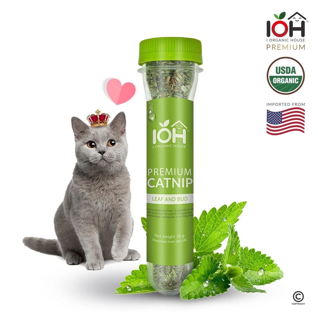 IOH PREMIUM CATNIP - LEAF AND BUD - แคทนิป กัญชาแมวพรีเมี่ยม สายพันธุ์ Nepeta Cataria นำเข้าจาก USA