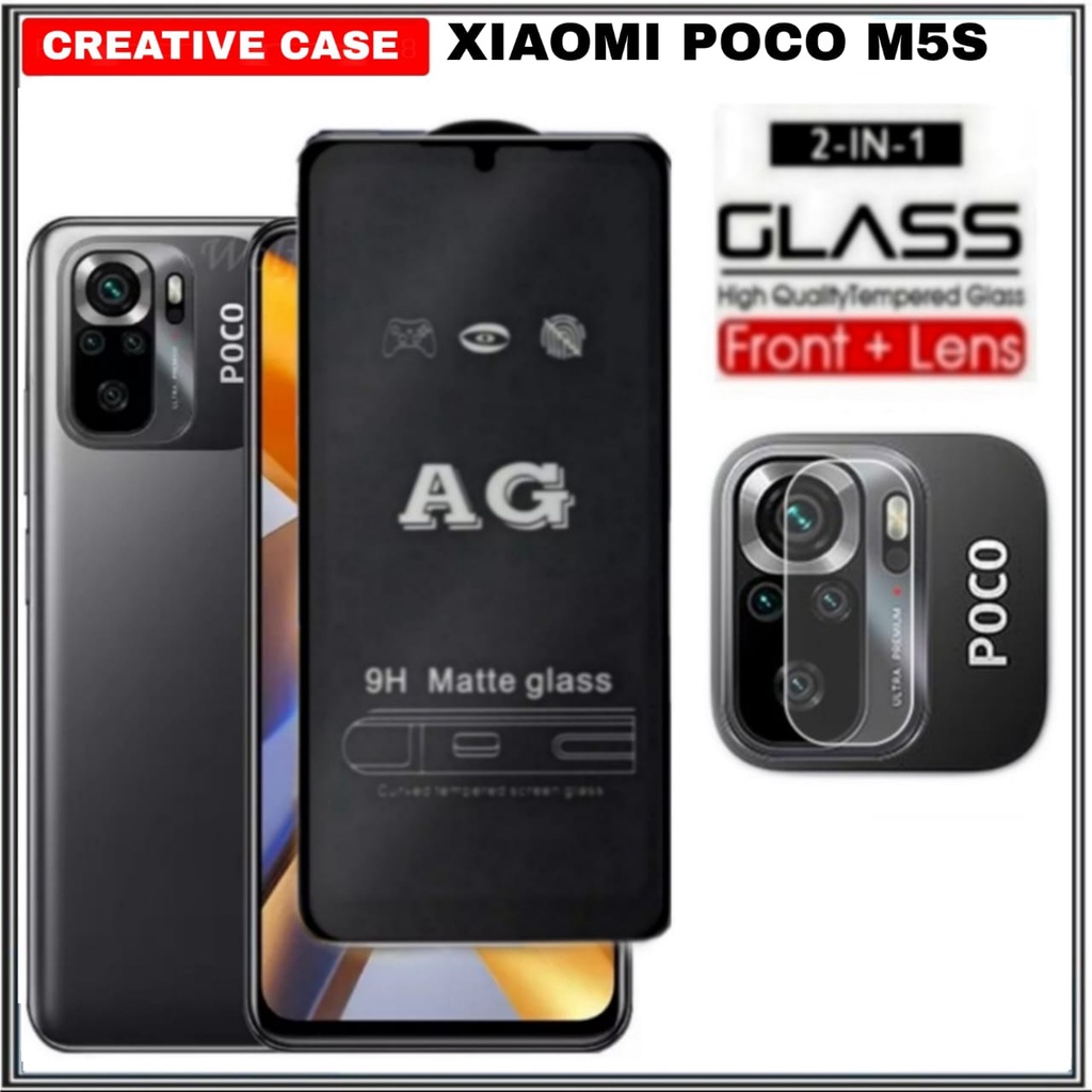 แพ็คเกจ 2 INC 1 AG MATTE TEMPERED GLASS XIAOMI POCO M5S ANTI OIL