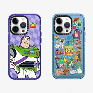 ของแท้ เคสโทรศัพท์มือถือ PC อะคริลิคแข็ง ลาย Toy Story Buzz Lightyear แต่งกลิตเตอร์ สําหรับ iPhone 14 14Pro 11 12 13 Pro Max