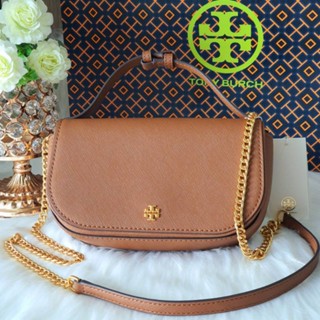 ❤️NEW Tory Burch 134841 Emerson Top handle crossbodyมีสีน้ำตาล สายยาวถอดได้