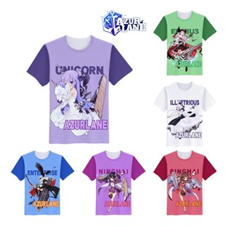 ADP เสื้อยืดคอกลม Anime Design Unisex สำหรับผู้ชายและผู้หญิง Modal Shirts QCDX581 - QCDX589