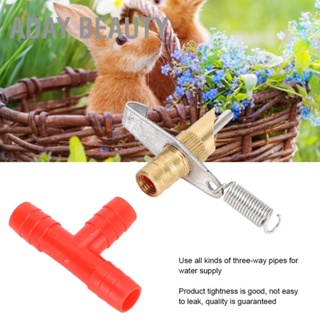 [คลังสินค้าใส]Aday Beauty 10PCS Pure Copper Rabbit Drinking Fountain with Automatic Nipple Anti‑Corrosion Tools