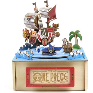 One Piece Ship - Thousand Sunny Ship ของแท้ JP  - Wooden Art ki-gu-mi [โมเดลเรือวันพีช]