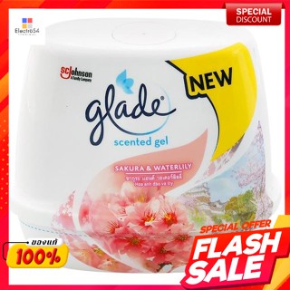 เกลด เซ็นท์เต็ด เจลหอมปรับอากาศ กลิ่นซากุระ แอนด์ วอเตอร์ลิลลี่ 180 ก.Glade Scented Gel Air Freshener Sakura and Water L